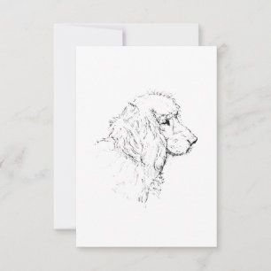 Cocker Spaniel – Minimalistische hondenlijntekenin Bedankkaart