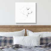 Cocker Spaniel – Minimalistische hondenlijntekenin Canvas Afdruk (Insitu (Slaapkamer))