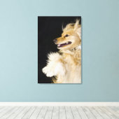 cocker spaniel mix op zijn rug canvas afdruk (Insitu (Houten vloer))