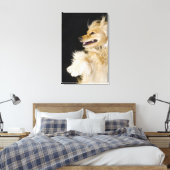 cocker spaniel mix op zijn rug canvas afdruk (Insitu (Slaapkamer))
