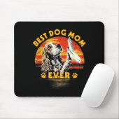 Cocker spaniel moeder retro zonsondergang grappige muismat (Met muis)