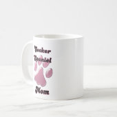 Cocker Spaniel Moeder Roze Pawprint Koffiemok (Voorkant links)