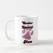 Cocker Spaniel Moeder Roze Pawprint Koffiemok (Links)