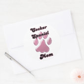 Cocker Spaniel Moeder Roze Pawprint - Sticker (Envelop)
