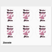 Cocker Spaniel Moeder Roze Pawprint - Sticker (Vel)