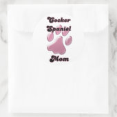 Cocker Spaniel Moeder Roze Pawprint - Sticker (Tas)