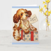 Cocker Spaniel Moederdag Kaart (Gele Bloem)