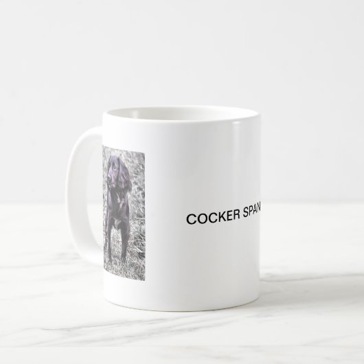 Cocker Spaniel Mok. Koffiemok (Voorkant links)