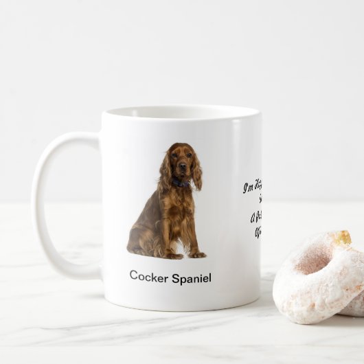 Cocker Spaniel-Mok - met twee afbeeldingen en een  Koffiemok (Met donut)