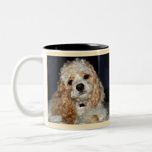 Cocker Spaniel-Mok Tweekleurige Koffiemok (Links)
