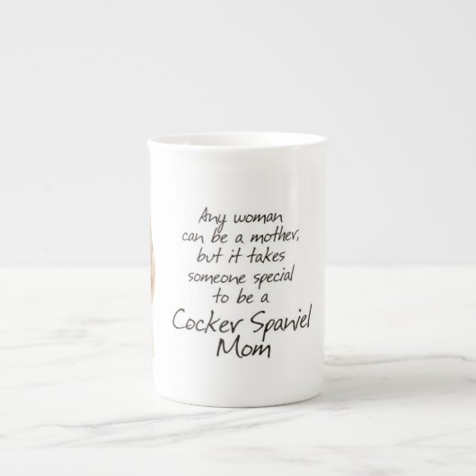 Cocker Spaniel Mom Bone China Mok (Voorkant)