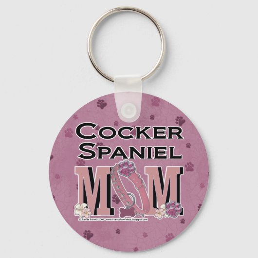 Cocker Spaniel MOM Sleutelhanger (Voorkant)
