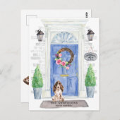 Cocker Spaniel Moving Announcement Briefkaart (Voorkant / Achterkant)