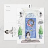 Cocker Spaniel Moving Announcement Briefkaart (Voorkant / Achterkant)