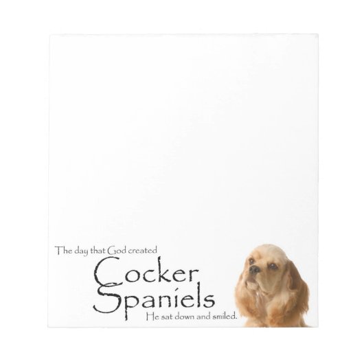 Cocker Spaniel Notitieblok (Voorkant)