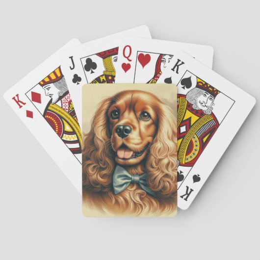 Cocker Spaniel Olieverfschilderij Pokerkaarten (Achterkant)