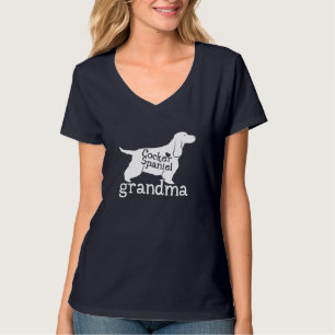Cocker Spaniel Oma Gifts Schattige Oma Hondenliefd T-shirt