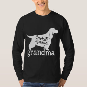 Cocker Spaniel Oma Gifts Schattige Oma Hondenliefd T-shirt