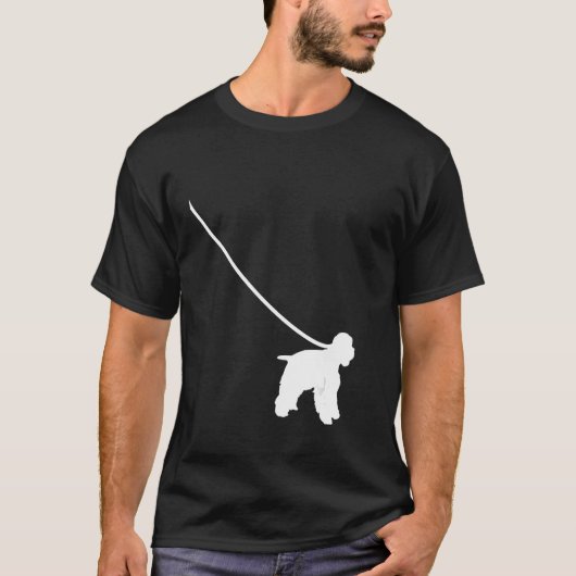 Cocker Spaniel op een leash Dog Mam Pet Cute P T-shirt (Voorkant)