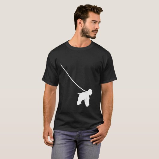 Cocker Spaniel op een leash Dog Mam Pet Cute P T-shirt (Voorkant volledig)