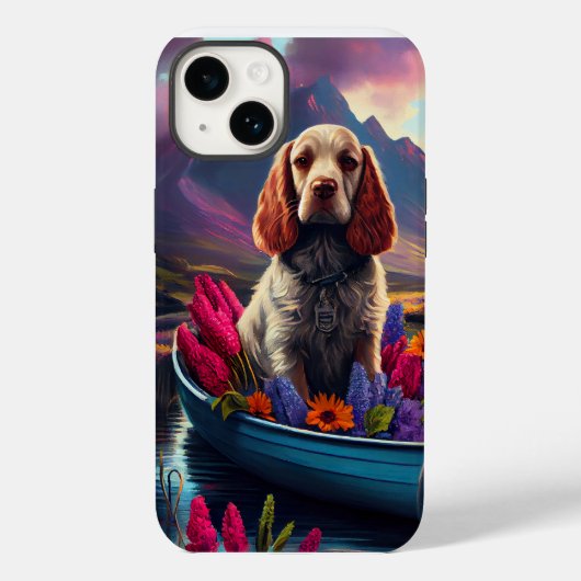 Cocker Spaniel op een peddel: Een landschappelijk Case-Mate iPhone Case (Achterkant)
