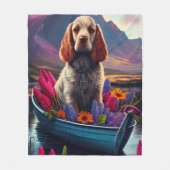 Cocker Spaniel op een peddel: Een Schilderachtig a Fleece Deken (Voorkant)