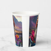 Cocker Spaniel op een peddel: Een Schilderachtig a Papieren Bekers (Rechts)