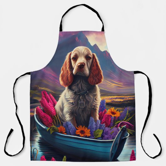 Cocker Spaniel op een peddel: Een Schilderachtig a Schort (Voorkant)