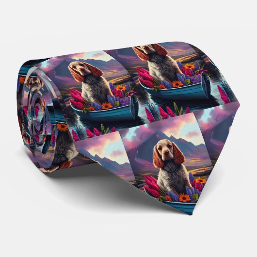Cocker Spaniel op een peddel: Een Schilderachtig a Stropdas (Opgerold)