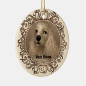 cocker spaniel-ornament keramisch ornament (Rechts)