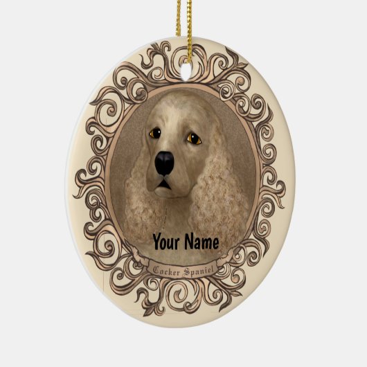 cocker spaniel-ornament keramisch ornament (Rechts)