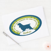 COCKER SPANIEL OVALE STICKER (Envelop)
