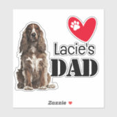 Cocker Spaniel Pa gepersonaliseerd Sticker (Vel)