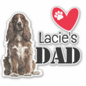 Cocker Spaniel Pa gepersonaliseerd Sticker (Voorkant)