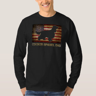 Cocker Spaniel Pap -Amerikaans vlagpatriottisch T-shirt