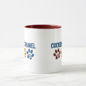 COCKER SPANIEL Papa Paw Print 1 Mok (Midden)