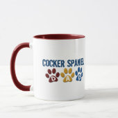 COCKER SPANIEL Papa Paw Print 1 Mok (Links)