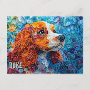 Cocker Spaniel Papier Quilling Art Dog Portret Briefkaart