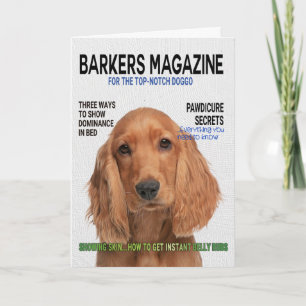 Cocker Spaniel Parody Magazine Hoesje Card Kaart
