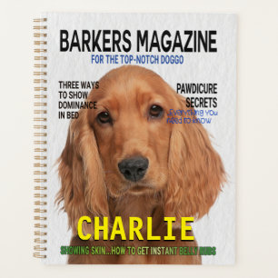 Cocker Spaniel Parody Magazine Hoesje Planner