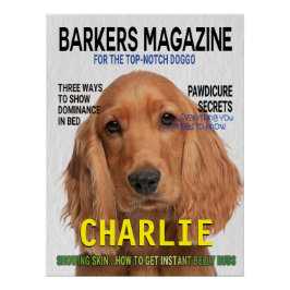 Cocker Spaniel Parody Magazine Hoesje Poster