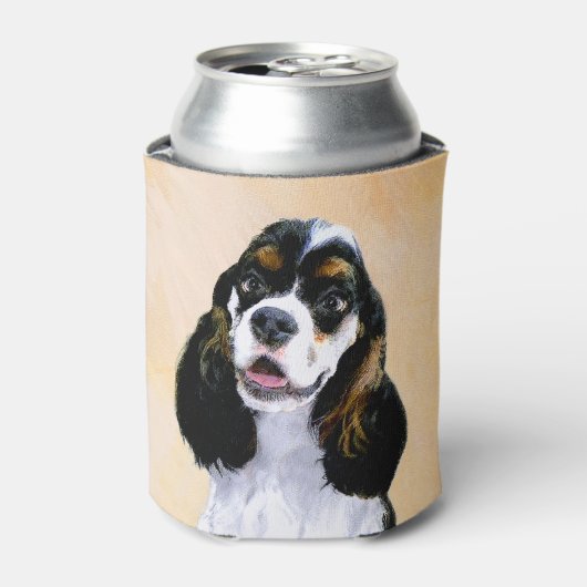 Cocker Spaniel (Parti) Schilderen - Oorspronkelijk Blikjeskoeler (Blikje Voorkant)