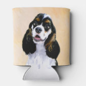 Cocker Spaniel (Parti) Schilderen - Oorspronkelijk Blikjeskoeler (Achterkant)