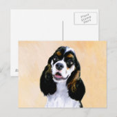 Cocker Spaniel (Parti) Schilderen - Oorspronkelijk Briefkaart (Voorkant / Achterkant)