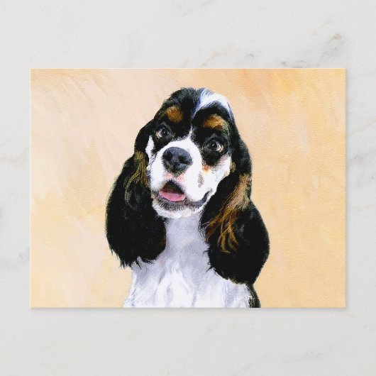 Cocker Spaniel (Parti) Schilderen - Oorspronkelijk Briefkaart (Voorkant)