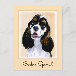 Cocker Spaniel (Parti) Schilderen - Oorspronkelijk Briefkaart