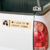 Cocker Spaniel (Parti) Schilderen - Oorspronkelijk Bumpersticker (Op Truck)