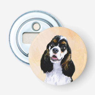 Cocker Spaniel (Parti) Schilderen - Oorspronkelijk Button Flesopener