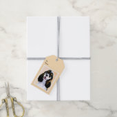 Cocker Spaniel (Parti) Schilderen - Oorspronkelijk Cadeaulabel (Met Touw)