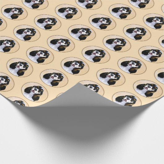 Cocker Spaniel (Parti) Schilderen - Oorspronkelijk Cadeaupapier (Hoek)